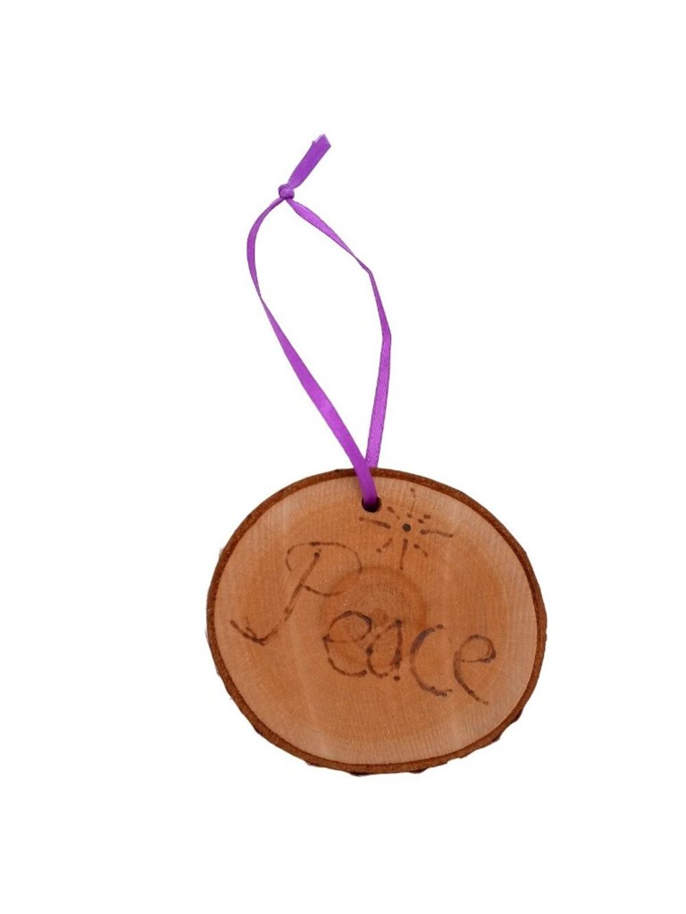 Peace Handmade Wood Ornament Handmade Ornie Holidays Christmas Tree